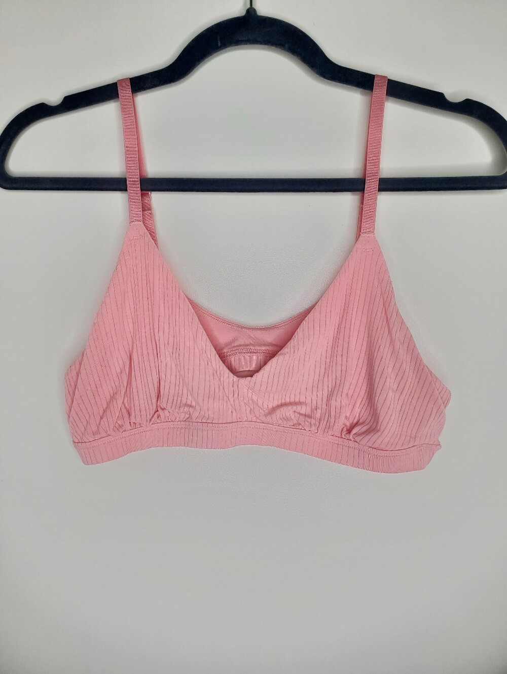 Aerie Pink Modal Ribbed Triangle Bralette - Picture 2 of 5